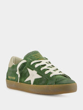 Golden Goose Green Suede Super-Star Sneakers
