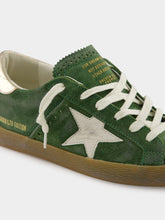 Golden Goose Green Suede Super-Star Sneakers