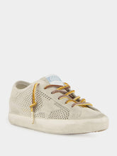 Golden Goose Super-Star Perforated Suede Sneakers in Grey