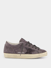 Golden Goose Grey Super-Star Glitter Star Sneakers