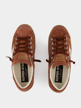 Golden Goose Red Rust Super-Star Waxed Suede Sneakers