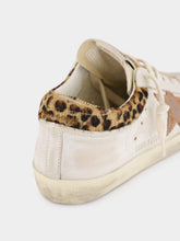 Golden Goose White Superstar Sneakers with Leopard Heel