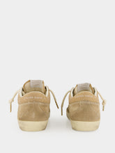 Golden Goose Beige and White Super-Star Suede Sneakers