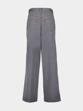 Miu Miu Grey Chambray Loose-Fit Denim Jeans