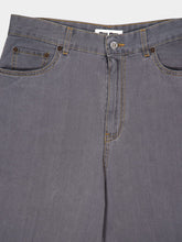 Miu Miu Grey Chambray Loose-Fit Denim Jeans