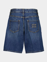 Miu Miu Blue Washed Denim Bermuda Shorts