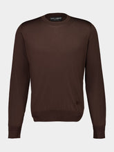 Dolce & Gabbana Brown Silk Crewneck Pullover