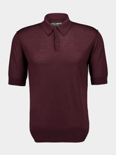 Dolce & Gabbana Burgundy Short Sleeve Cashmere Polo