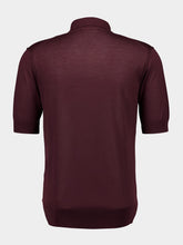 Dolce & Gabbana Burgundy Short Sleeve Cashmere Polo