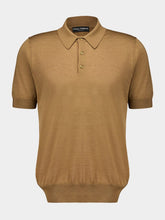 Dolce & Gabbana Camel Cashmere and Silk Polo-Shirt