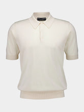Dolce & Gabbana Ivory Cashmere and Silk Polo-Shirt