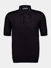 Dolce & Gabbana Black Silk Polo Shirt