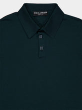 Dolce & Gabbana Dark Green Silk Polo Shirt