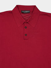 Dolce & Gabbana Bordeaux Silk Polo Shirt