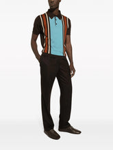 Dolce & Gabbana Striped Silk-Cashmere Polo