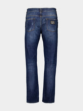 Dolce & Gabbana Slim Fit Washed Stretch Jeans with Abrasions