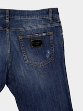 Dolce & Gabbana Slim Fit Washed Stretch Jeans with Abrasions