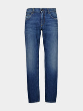 Dolce & Gabbana Blue Straight Fit Cotton Jeans