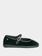 Piedaterre Mary Jane in Green Carnia Velvet