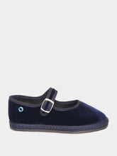 Piedaterre Mary Jane Bambino in Blue Mercantile Velvet
