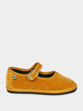 Piedaterre Mary Jane Bambino in Yellow Ribolla Velvet