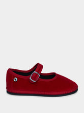 Piedaterre Mary Jane Bambino in Red Refosco Velvet