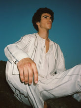 Commas Cream Woven Stripe Shirt