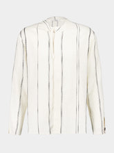 Commas Cream Woven Stripe Shirt