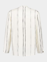 Commas Cream Woven Stripe Shirt