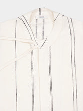 Commas Cream Woven Stripe Shirt