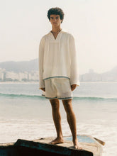 Commas White Frequency Embroidered Tie Shirt