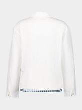 Commas White Frequency Embroidered Tie Shirt