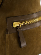 Tom Ford Buckley Suede Backpack in Walnut Brown