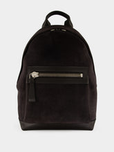 Tom Ford Charcoal Grey Calf Suede Zipped Backpack