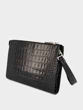Tom Ford Black Croc-Effect Leather Portfolio Bag