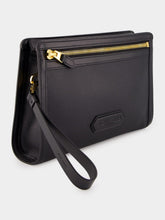Tom Ford Black Grain Leather Pouch Bag
