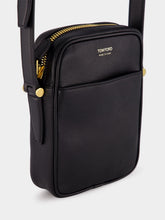 Tom Ford Black Grain Leather Small Messenger Bag