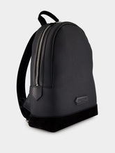 Black Leather and Suede Chic Sport Backpack