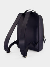 Tom Ford Navy Blue Grain Leather Backpack