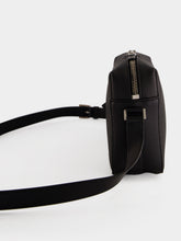 Tom Ford Black Grained Leather Messenger Bag