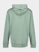 Balmain Logo-Embossed Green Cotton Hoodie