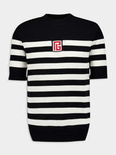 Balmain Striped Piqué Knit T-Shirt