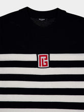 Balmain Striped Piqué Knit T-Shirt