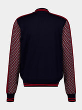 Balmain Monogram-Print Checked Wool Cardigan