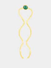 Sylvia Toledano Gold Wave Malachite Hair Pin