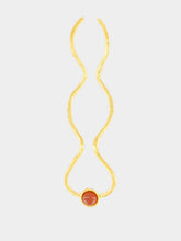 Sylvia Toledano Gold Wave Cornaline Hair Pin
