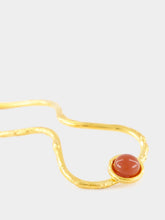 Sylvia Toledano Gold Wave Cornaline Hair Pin