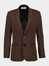 Ami Paris Brown Wool Semi-Lined Jacket