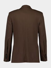 Ami Paris Brown Wool Semi-Lined Jacket