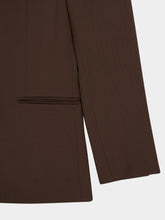 Ami Paris Brown Wool Semi-Lined Jacket